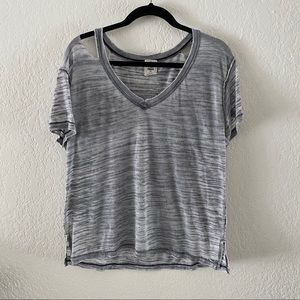 Free People Distressed Acid Wash Tee